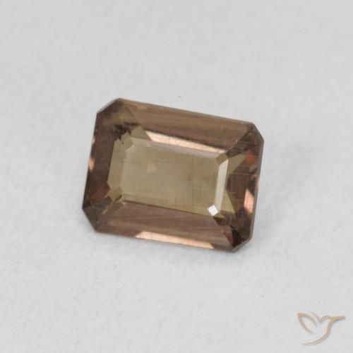 Grenat Couleur Changeant Marron foncé naturelle Octogone / coupe Émeraude, 0.91 ct, VS