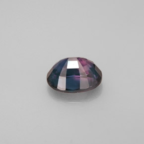 Saphir à changement de couleur multicolore naturelle coupe ovale, 1,52 ct, VS