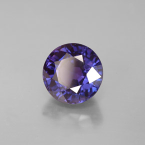 Saphir à changement de couleur multicolore naturelle coupe roude, 4,60 ct, VS