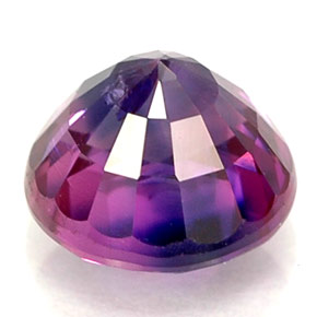 Saphir à changement de couleur multicolore naturelle coupe roude, 1,22 ct, VS-SI
