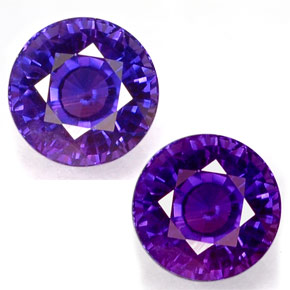 Saphir à changement de couleur multicolore naturelle coupe roude, 1,04 ct, VS-SI