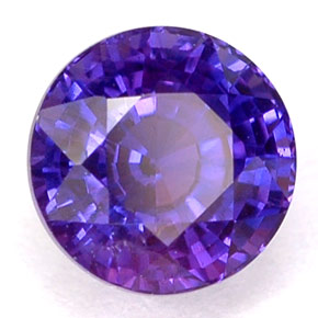Saphir à changement de couleur multicolore naturelle coupe roude, 1,04 ct, VS-SI