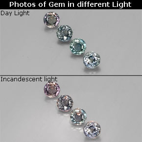 Achetez naturel ct multicolore saphir à changement de couleur gems, coupe roude, en provenance madagascar chez gemselect. en stock, livraison internationale!