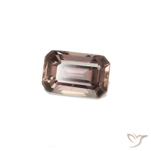 Saphir couleur-Changeant Brun léger moyen naturelle Octogone / coupe Émeraude, 0.19 ct, VS