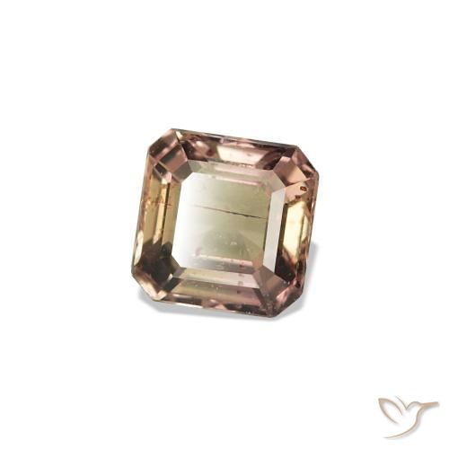 Saphir couleur-Changeant Brun léger moyen naturelle Octogone / coupe Émeraude, 0.36 ct, VS
