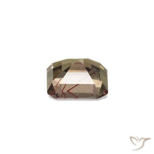 Saphir couleur-Changeant Brun léger moyen naturelle Octogone / coupe Émeraude, 0.36 ct, VS