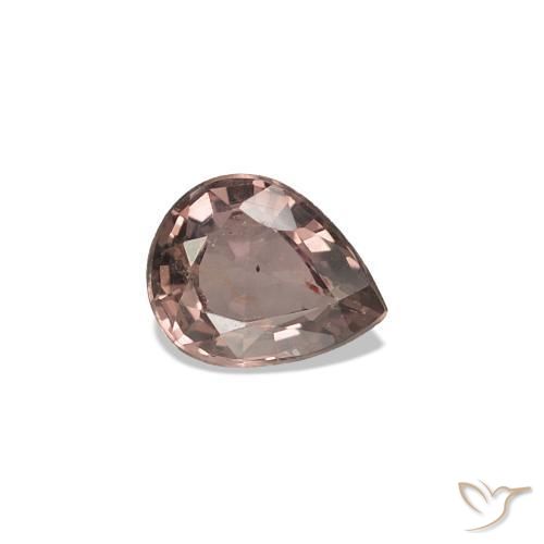 Saphir couleur-Changeant Brun léger moyen naturelle En forme de poire, 0.31 ct, VVS