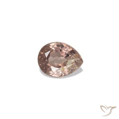 Saphir couleur-Changeant Brun léger moyen naturelle En forme de poire, 0.14 ct, VS-SI
