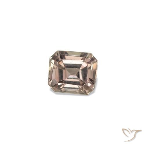 Saphir couleur-Changeant Brun léger moyen naturelle Taille émeraude, 0.18 ct, VVS-VS