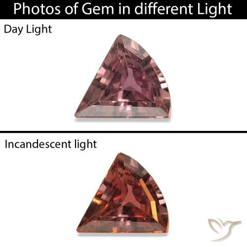 0.17ct Brun moyen Saphir couleur-Changeant, Fantaisie, VVS