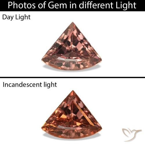 Saphir couleur-Changeant Brun léger moyen naturelle Forme fantaisie, 0.26 ct, VVS