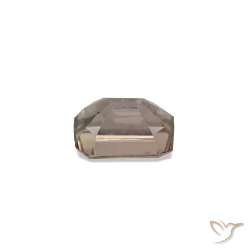 Saphir couleur-Changeant Brun léger moyen naturelle Taille émeraude, 0.24 ct, VVS