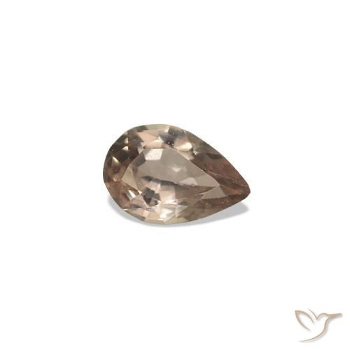 Saphir couleur-Changeant Brun léger moyen naturelle En forme de poire, 0.12 ct, VVS