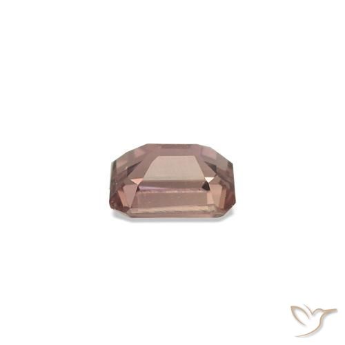 Saphir couleur-Changeant Rose moyen naturelle Taille émeraude, 0.14 ct, VS