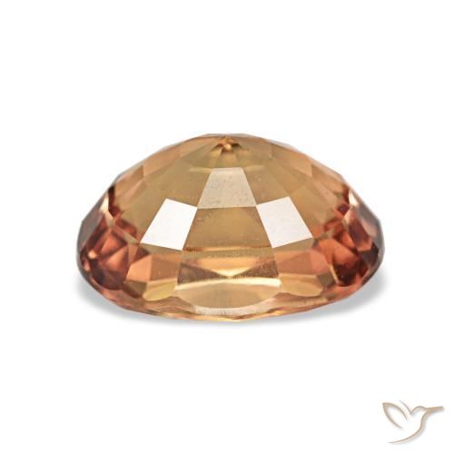 Saphir à changement de couleur marron naturelle coupe ovale, 1,45 ct, VVS