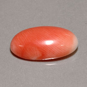 Corail rose naturelle coupe ovale, 2,85 ct, opaque