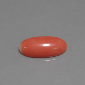 Corail rose naturelle coupe ovale, 2,76 ct, opaque