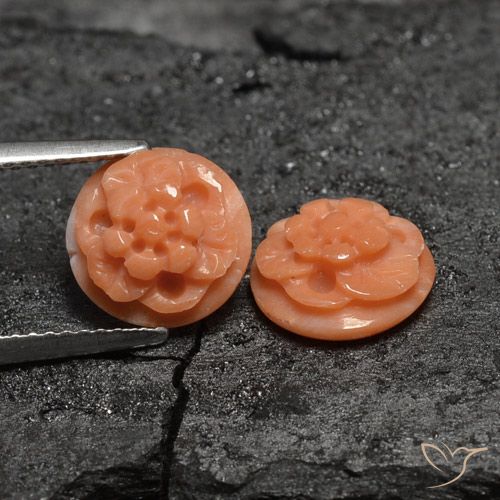 Achetez naturel 4.26ct Rose moyen Corail gems, Taille Fleur, En provenance Australie chez GemSelect. En stock, livraison internationale!