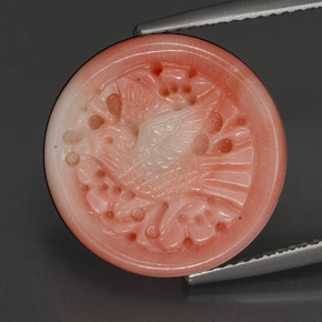 Corail rose naturelle forme fantaisie, 13,09 ct, opaque