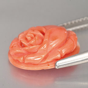 Corail rose naturelle forme fantaisie, 5,90 ct, opaque