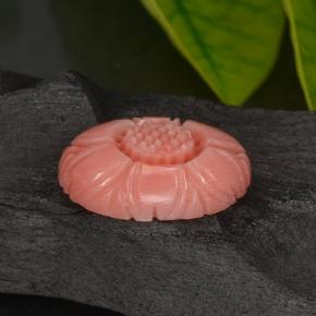 Corail rose naturelle taille fleur, 3,29 ct, opaque