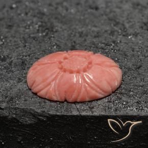 Corail rose naturelle taille fleur, 3,21 ct, opaque