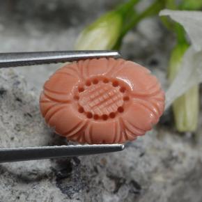 Corail rose naturelle taille fleur, 2,80 ct, opaque