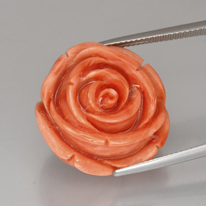 Corail rose naturelle forme fantaisie, 40,94 ct, opaque