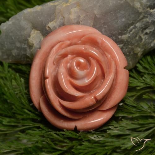 31.12ct Naturel Rose moyen corail, Taille Fleur, Opaque