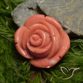 Corail Rose saumon profond naturelle Fantaisie, 18.78 ct, Opaque