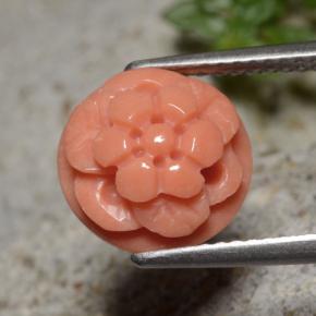 Corail rose naturelle taille fleur, 4,01 ct, opaque