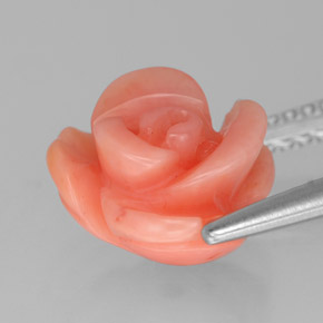 Corail rose naturelle forme fantaisie, 2,94 ct, opaque
