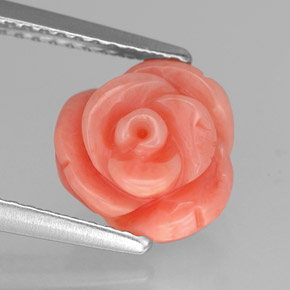 Corail rose naturelle forme fantaisie, 2,84 ct, opaque