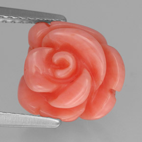 Corail rose naturelle forme fantaisie, 4,44 ct, opaque