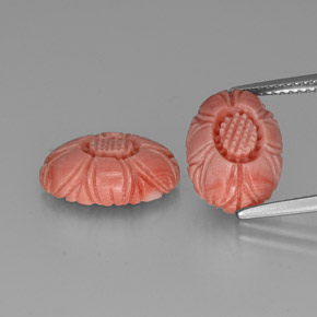 Achetez naturel 7,80ct rouge corail gems, taille fleur, en provenance australie chez gemselect. en stock, livraison internationale!