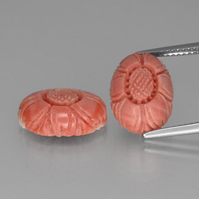 Achetez naturel 9,33ct rose corail gems, taille fleur, en provenance australie chez gemselect. en stock, livraison internationale!