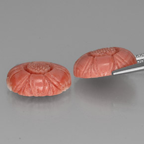 Achetez naturel 9,33ct rose corail gems, taille fleur, en provenance australie chez gemselect. en stock, livraison internationale!