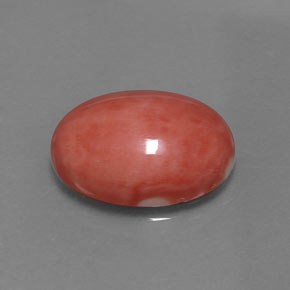 Corail rose naturelle coupe ovale, 7,54 ct, opaque