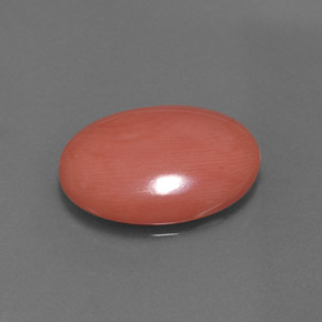 Corail rose naturelle coupe ovale, 4,97 ct, opaque