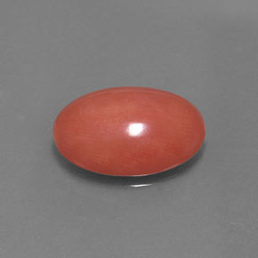 Corail rose naturelle coupe ovale, 5,26 ct, opaque