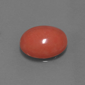 Corail rose naturelle coupe ovale, 4,34 ct, opaque
