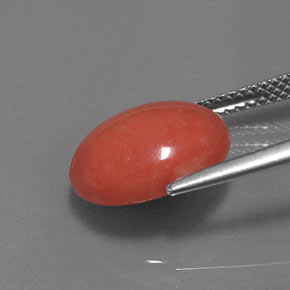 Corail rose naturelle coupe ovale, 4,34 ct, opaque