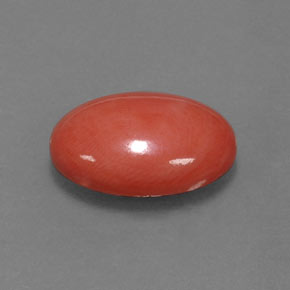 Corail rose naturelle coupe ovale, 3,33 ct, opaque