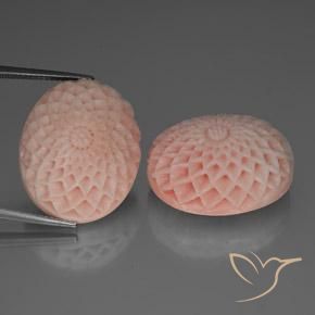 68.24ctw Naturel Rose moyen-léger corail, Fantaisie, Opaque