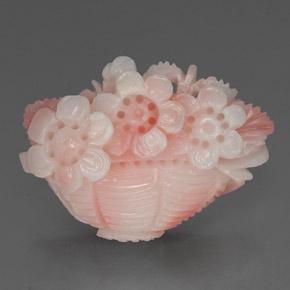Corail rose naturelle taille fleur, 20,18 ct, opaque