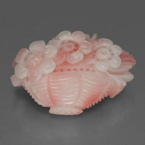 Corail rose naturelle taille fleur, 20,18 ct, opaque