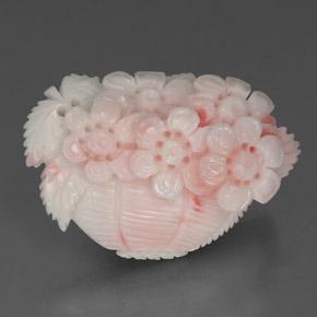 Corail rose naturelle taille fleur, 24,69 ct, opaque