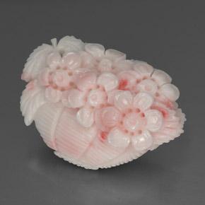 Corail rose naturelle taille fleur, 24,69 ct, opaque