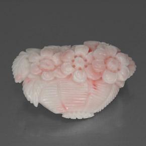 Corail rose naturelle taille fleur, 24,69 ct, opaque