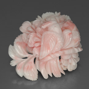 Corail rose naturelle forme fantaisie, 35,76 ct, opaque